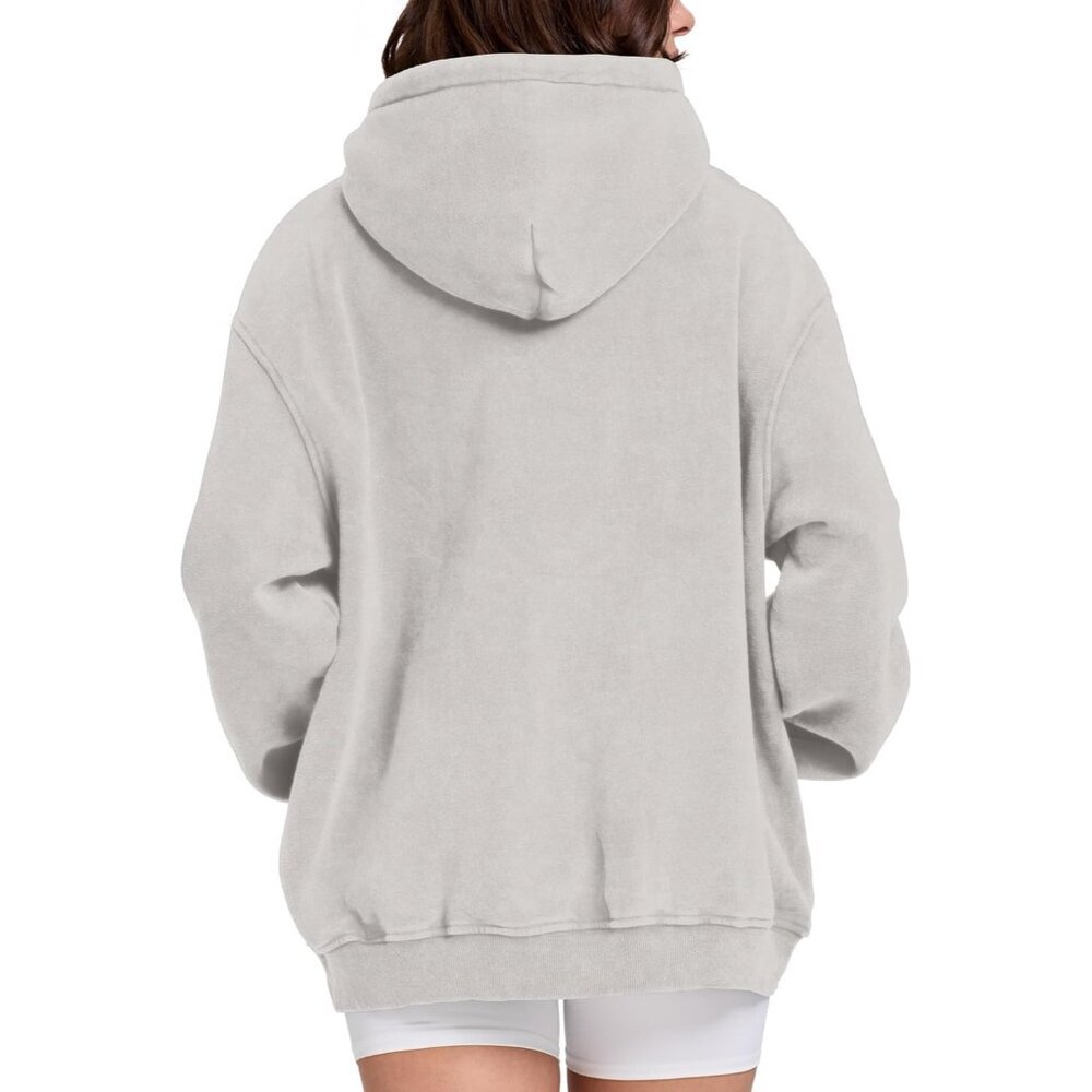 Oversized Hoodie Sweatshirt Women Men Heavyweight Fleece Vintage Pullover - Picture 6 of 6